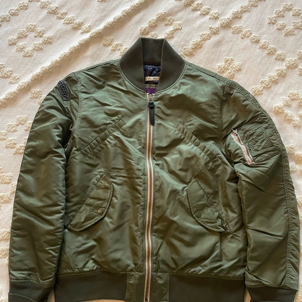 Men's Super Dry Green Bomber Jacket